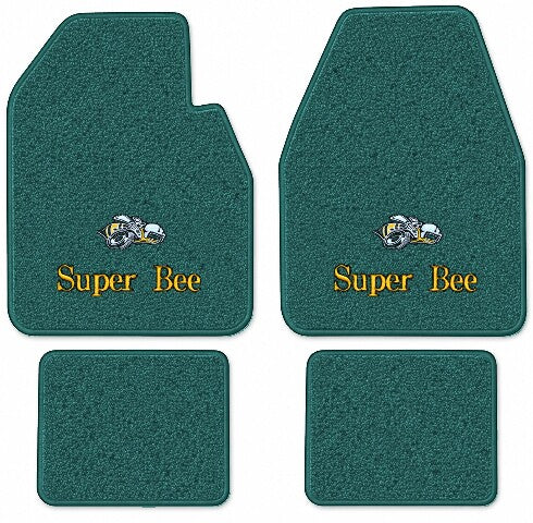 1968-1970 Dodge Coronet Super Bee 2DR Auto Loop Floor Mats with Embroidered Logo Choices - 4-Piece - product image