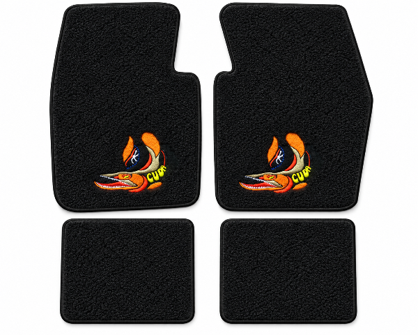 1970-1973 Plymouth Barracuda Loop Floor Mats with Embroidered Logo Choices - 4-Piece - product details image 2