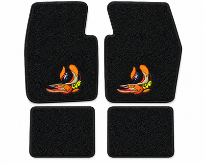 1970-1973 Plymouth Barracuda Loop Floor Mats with Embroidered Logo Choices - 4-Piece - product details image 2