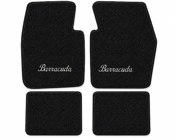 1970-1973 Plymouth Barracuda Loop Floor Mats with Embroidered Logo Choices - 4-Piece - product details image 3
