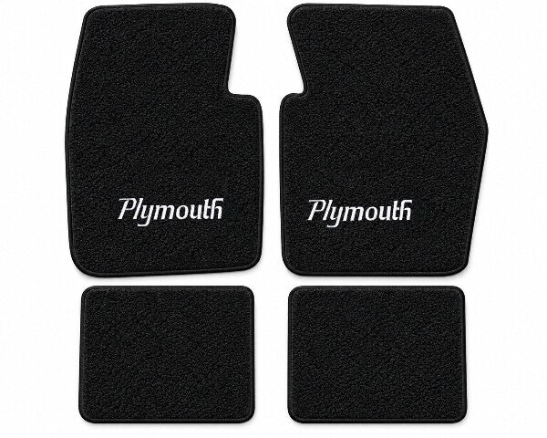 1970-1973 Plymouth Barracuda Loop Floor Mats with Embroidered Logo Choices - 4-Piece - product details image 5