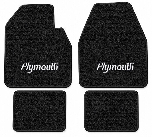 1966-1970 Plymouth Belvedere Auto Loop Floor Mats with Embroidered Logo Choices - 4-Piece - product details image 3