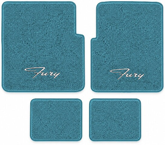 1970-1973 Plymouth Fury Loop Floor Mats with Embroidered Logo Choices - 4-Piece - product image