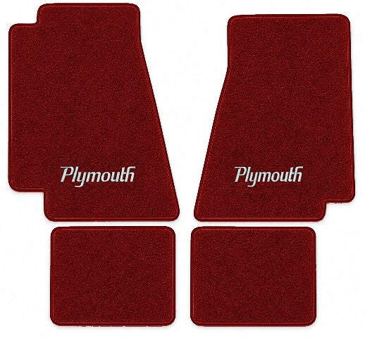 1982-1989 Plymouth Gran Fury Cutpile Floor Mats with Embroidered Logo Choices - 4-Piece - product image