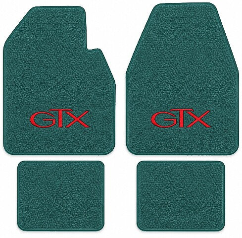 1967-1970 Plymouth GTX Auto Loop Floor Mats with Embroidered Logo Choices - 4-Piece - product image
