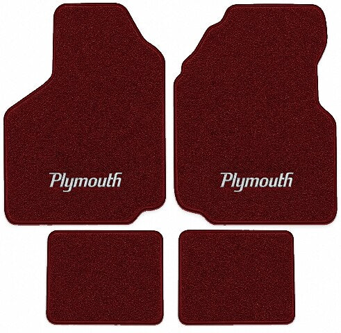 1981-1989 Plymouth Reliant Cutpile Floor Mats with Embroidered Logo Choices - 4-Piece - product image
