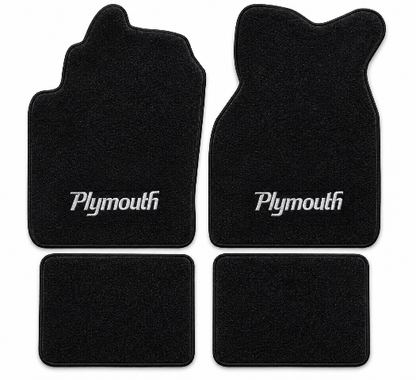 1983-1987 Plymouth Turismo Cutpile Floor Mats with Embroidered Logo Choices - 4-Piece - product details image 2