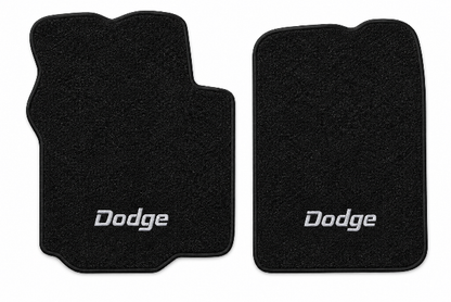1984-1995 Dodge Caravan Auto Cutpile Floor Mats with Embroidered Logo Choices Front - 2-Piece - product details image 2