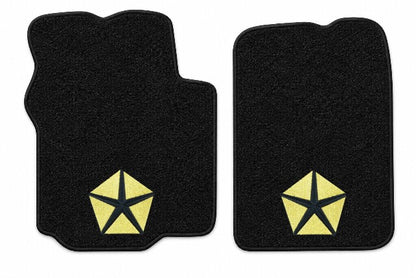 1984-1995 Dodge Caravan Auto Cutpile Floor Mats with Embroidered Logo Choices Front - 2-Piece - product details image 3