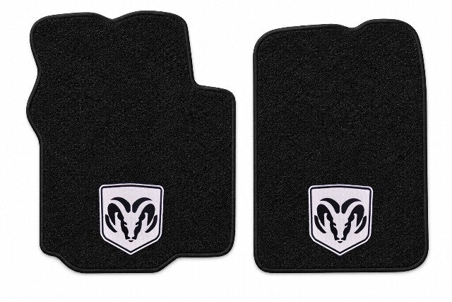 1984-1995 Dodge Caravan Auto Cutpile Floor Mats with Embroidered Logo Choices Front - 2-Piece - product details image 4