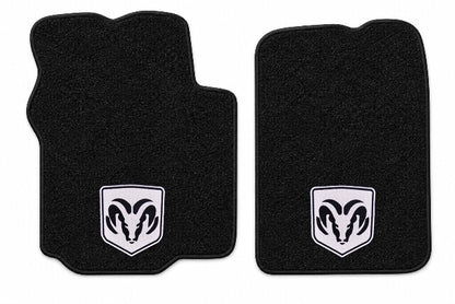 1984-1995 Dodge Caravan Auto Cutpile Floor Mats with Embroidered Logo Choices Front - 2-Piece - product details image 4
