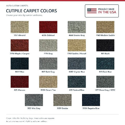 1984-1995 Dodge Caravan Auto Cutpile Floor Mats with Embroidered Logo Choices Front - 2-Piece - product details image 8