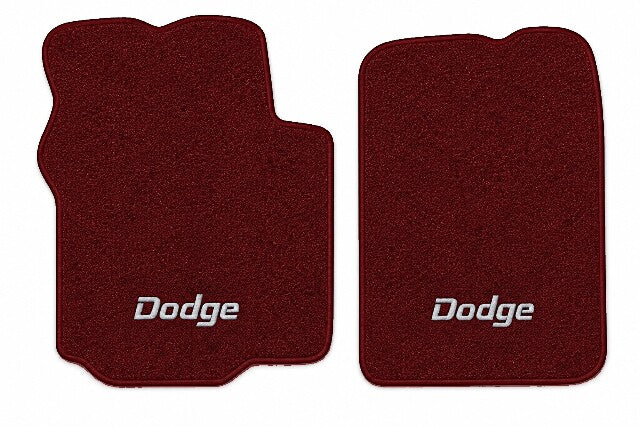 1984-1995 Dodge Caravan Auto Cutpile Floor Mats with Embroidered Logo Choices Front - 2-Piece - product image