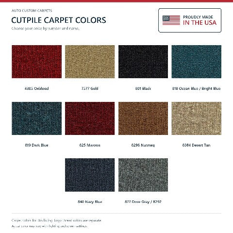 1983-1986 Dodge Ram 50 Cutpile Floor Mats with Embroidered Logo Choices - 2-Piece - product details image 8