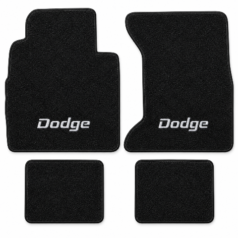 1974-1993 Dodge Ramcharger Cutpile Floor Mats with Embroidered Logo Choices - 4-Piece - product details image 2
