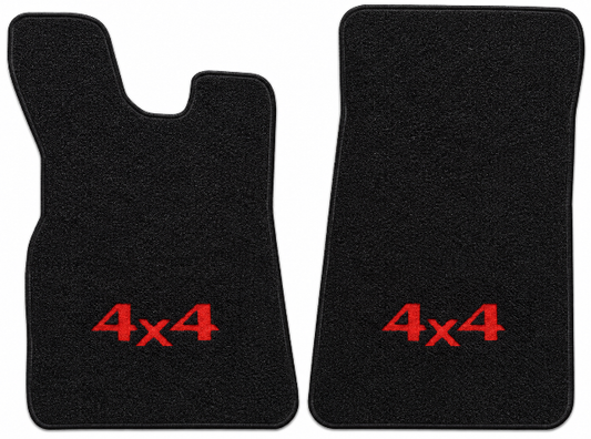 1980-1983 Nissan 720 Reg Cab Cutpile Floor Mats with Embroidered Logo Choices - 2-Piece - product image