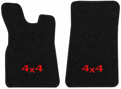 1984-1985 Nissan 720 Reg Cab/Ext Cab Cutpile Floor Mats with Embroidered Logo Choices - 2-Piece - product image
