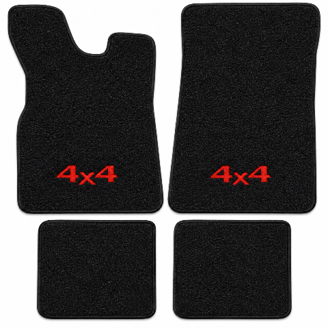 1980-1983 Nissan 720 Ext Cab Cutpile Floor Mats with Embroidered Logo Choices - 4-Piece - product image
