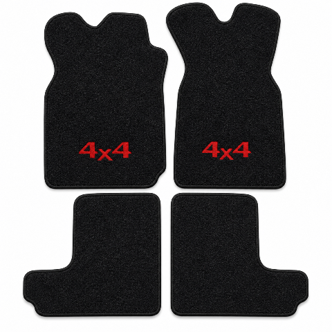 1987-1988 Nissan D21 Ext Cab Cutpile Floor Mats with Embroidered Logo Choices - 4-Piece - product image