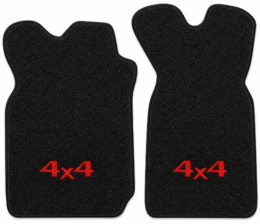 1987-1988 Nissan D21 Reg Cab Cutpile Floor Mats with Embroidered Logo Choices - 2-Piece - product image