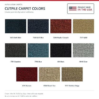 1980-1984 Ford LTD Crown Victoria Cutpile Floor Mats with Embroidered Logo Choices - 4-Piece - product details image 7