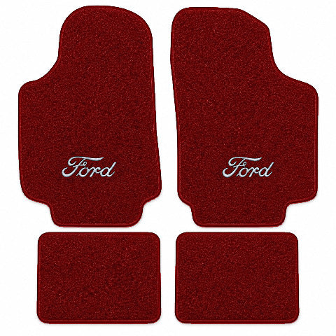 1981-1986 Ford Escort Cutpile Floor Mats with Embroidered Logo Choices - 4-Piece - product image