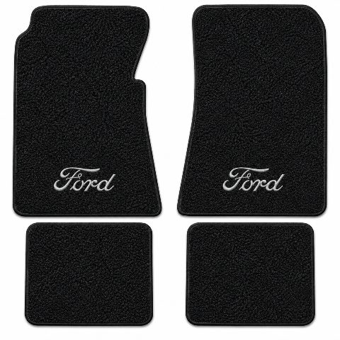 1955-1956 Ford Fairlane Loop Floor Mats with Embroidered Logo Choices - 4-Piece - product details image 2