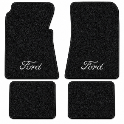 1955-1956 Ford Fairlane Loop Floor Mats with Embroidered Logo Choices - 4-Piece - product details image 2