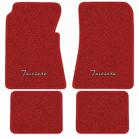 1955-1956 Ford Fairlane Loop Floor Mats with Embroidered Logo Choices - 4-Piece - product image