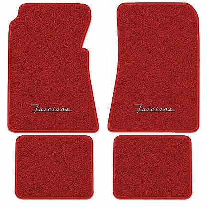1955-1956 Ford Fairlane Loop Floor Mats with Embroidered Logo Choices - 4-Piece - product image