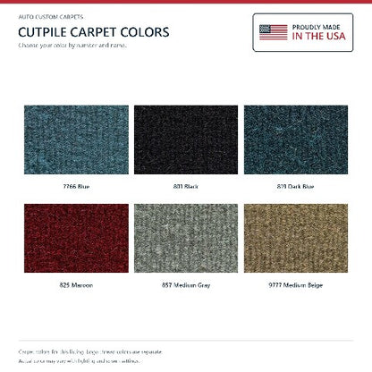 1981-1982 Ford Granada Cutpile Floor Mats with Embroidered Logo Choices - 4-Piece - product details image 7