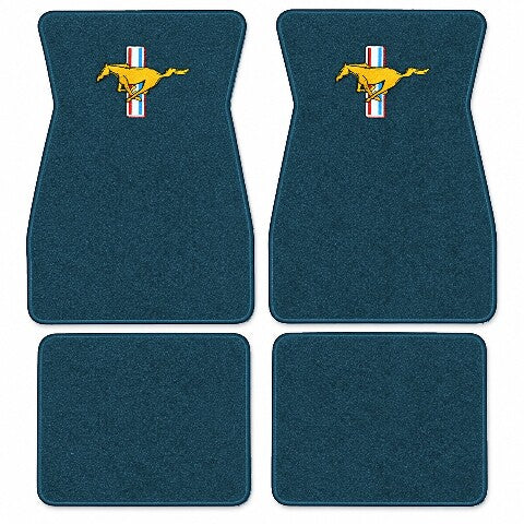 1969-1973 Ford Mustang Nylon Floor Mats with Embroidered Logo Choices - 4-Piece - product image