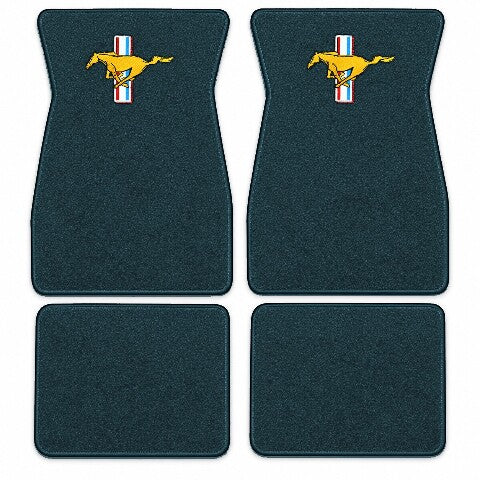 1974-1978 Ford Mustang II Cutpile Floor Mats with Embroidered Logo Choices - 4-Piece - product image