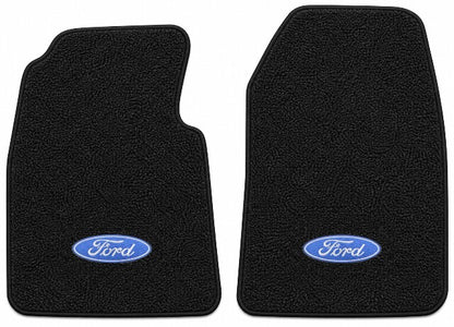1955-1957 Ford Thunderbird Loop Floor Mats with Embroidered Logo Choices - 2-Piece - product details image 3