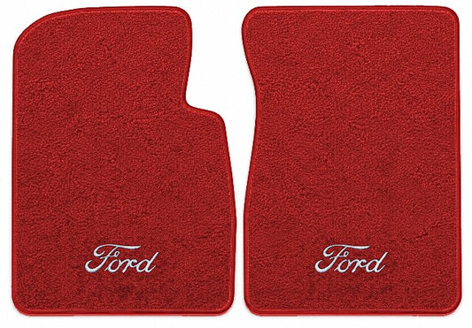 1967 Ford Thunderbird Loop Floor Mats with Embroidered Logo Choices - 2-Piece - product image