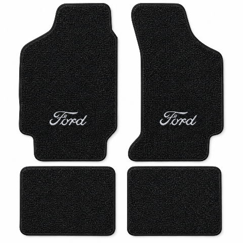 1984-1994 Ford Tempo Cutpile Floor Mats with Embroidered Logo Choices - 4-Piece - product details image 2