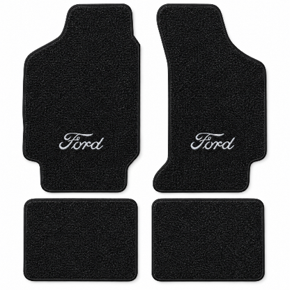 1984-1994 Ford Tempo Cutpile Floor Mats with Embroidered Logo Choices - 4-Piece - product details image 2