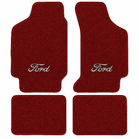 1984-1994 Ford Tempo Cutpile Floor Mats with Embroidered Logo Choices - 4-Piece - product image