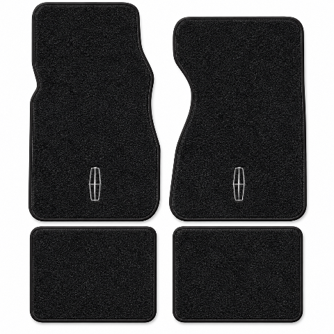 1982-1985 Lincoln Continental Cutpile Floor Mats with Embroidered Logo Choices - 4-Piece - product details image 2