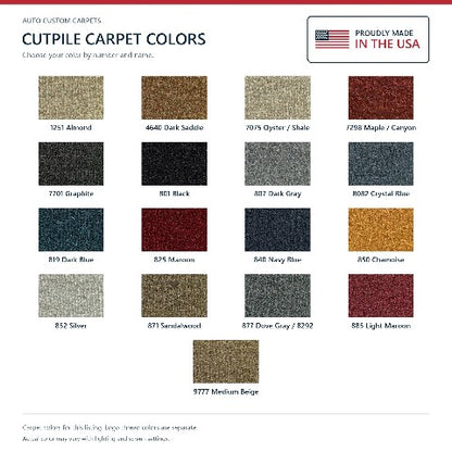 1982-1985 Lincoln Continental Cutpile Floor Mats with Embroidered Logo Choices - 4-Piece - product details image 6