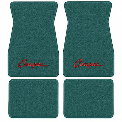 1967-1968 Mercury Cougar Loop Floor Mats with Embroidered Logo Choices - 4-Piece - product image