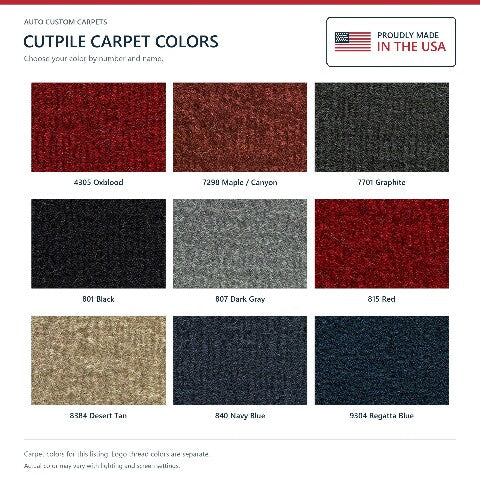 1983-1988 Mercury Cougar Cutpile Floor Mats with Embroidered Logo Choices - 4-Piece - product details image 11
