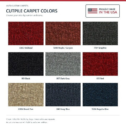 1983-1988 Mercury Cougar Cutpile Floor Mats with Embroidered Logo Choices - 4-Piece - product details image 11
