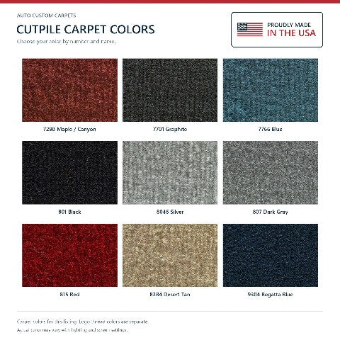 1981-1984 Mercury Lynx Cutpile Floor Mats with Embroidered Logo Choices - 4-Piece - product details image 7