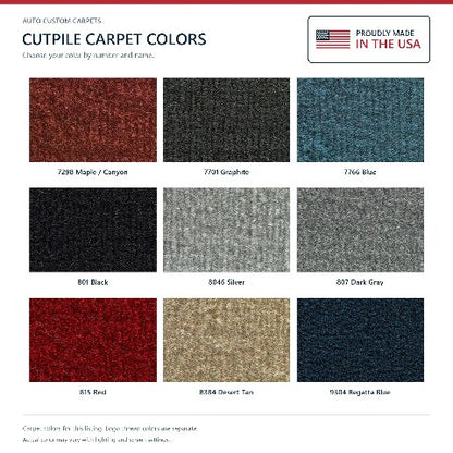1981-1984 Mercury Lynx Cutpile Floor Mats with Embroidered Logo Choices - 4-Piece - product details image 7