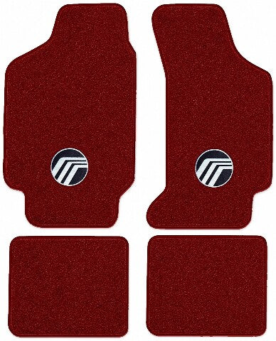 1984-1988 Mercury Topaz Cutpile Floor Mats with Embroidered Logo Choices - 4-Piece - product image