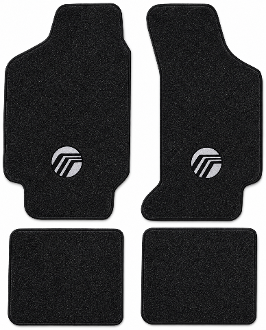 1984-1988 Mercury Topaz Cutpile Floor Mats with Embroidered Logo Choices - 4-Piece - product details image 2