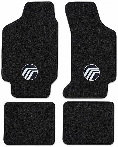 1984-1988 Mercury Topaz Cutpile Floor Mats with Embroidered Logo Choices - 4-Piece - product details image 3