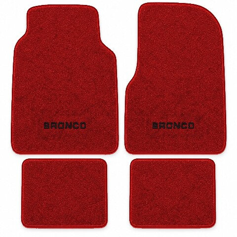 1978-1987 Ford Bronco Cutpile Floor Mats with Embroidered Logo Choices - 4-Piece - product image