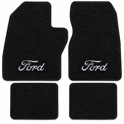 1988-1996 Ford Bronco Cutpile Floor Mats with Embroidered Logo Choices - 4-Piece - product details image 2
